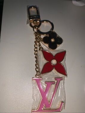 Fashion monogram purse/bag charm keychain
